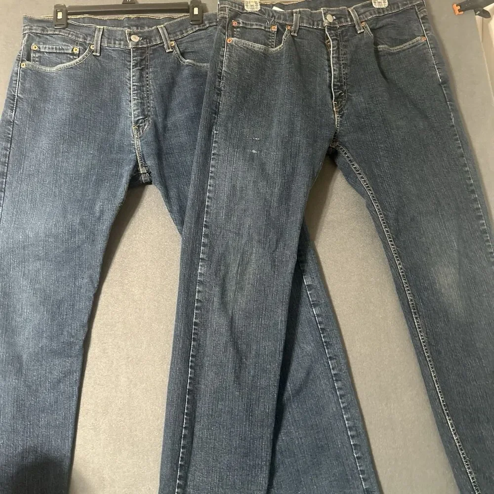 Levis 505 Jeans Mens Size 36x32 Blue Denim Straight Leg Lot Of 2